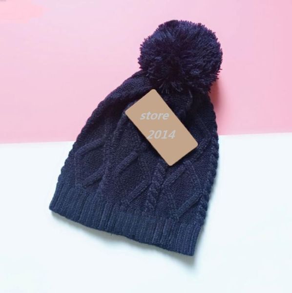 

new 5 color fashion and luxury accessories autumn hats pompon cap women winter beanies knitted ladies aoxti, White;black
