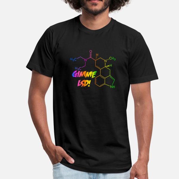 

lsd formula compound drug t shirt men printed cotton round neck original cute funny spring kawaii shirt