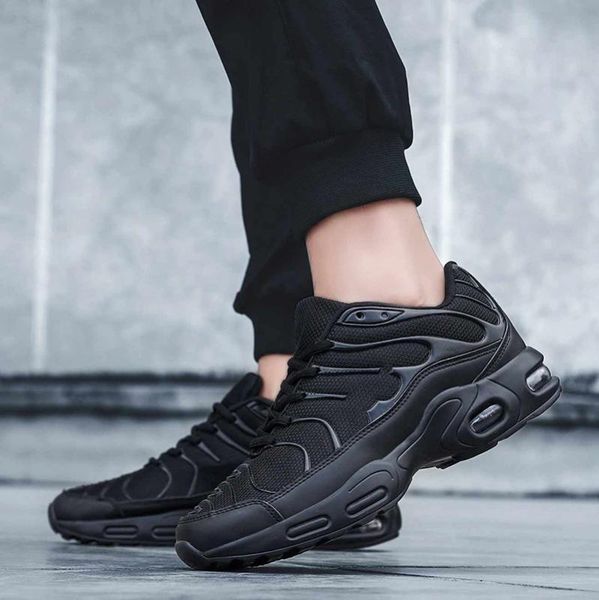 

heidsy fashion sneakers shoes men casual shoes men new air mesh breathable plus size 47 zapatillas hombre casual, Black