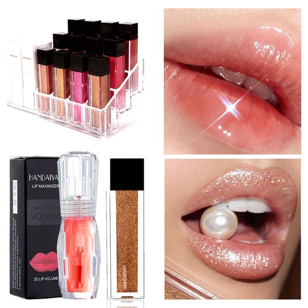 

plumping nutritious lipstick moisturizer long lasting waterproof glitter lipstick plump lip gloss tint lipgloss