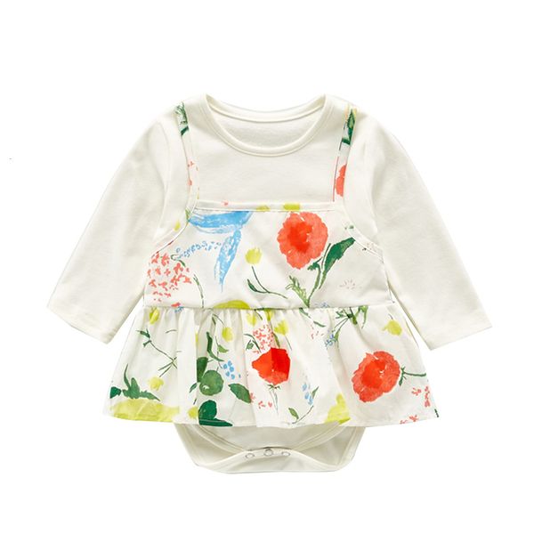 

autumn newborn baby bodysuit girls cotton korean-style crawling clothes baby infant long sleeve bosyduit dress kids outfits, Blue