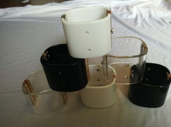 

transparent bracelet fashion friendship bracelet acrylic cuff bracelet big charm bracelets luxury designer jewelry, Golden;silver