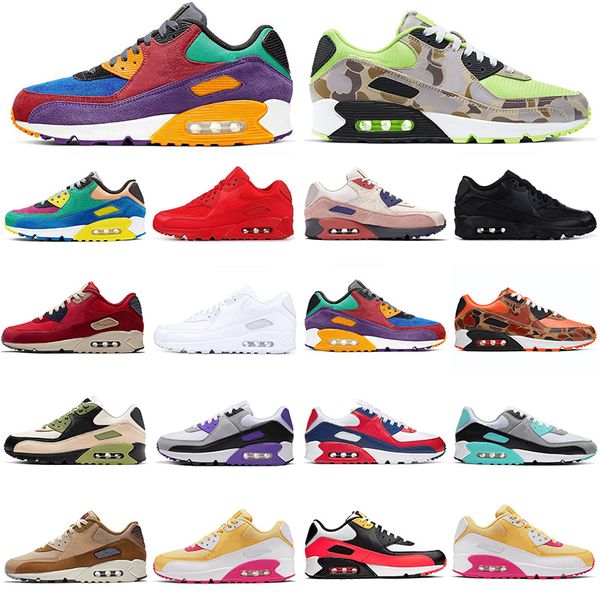 

90 running shoes men women chaussures camo air max airmax green triple white black cool grey mens trainers sports outdoor sneakers