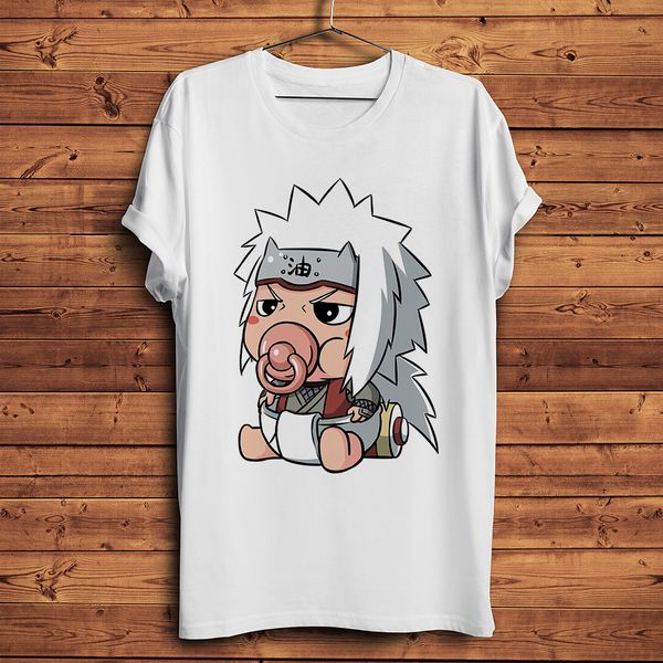 

funny cute baby style gama sennin jiraiya and tsunade anime t shirt men white casual tshirt short streetwear manga tee