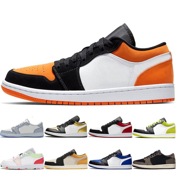 

basketball shoes mens womens low 1s 1 chaussures orange blue royal blue black toe island green magenta midnight navy sneakers