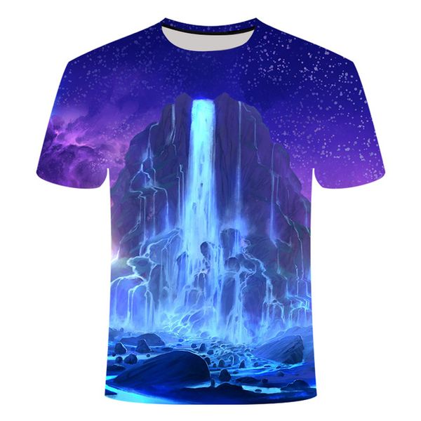 

blue gray red men brand 3d print shirts horror comics kawaii men clothing
