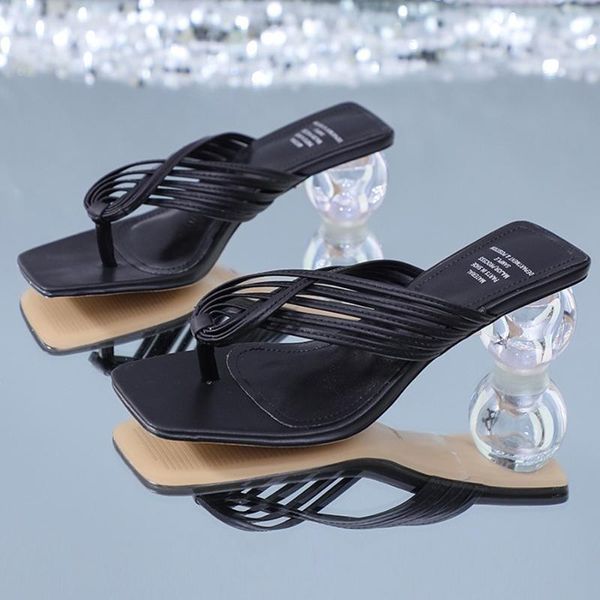 

peep toe slingback ladies high heels transparent thin heels sandals women shoes hollow out work shoes summer woman, Black