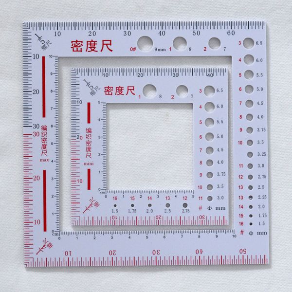 

2x plastic gauge knitting crochet ruler stitch counting frame sewing