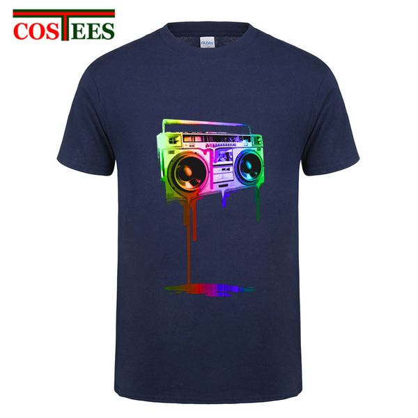 

vintage melting boombox 3d t shirt men good memory retro tshirt harajuku hipster teeshirt man funny digital rainbow t-shirt