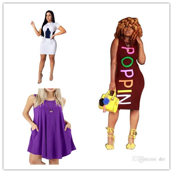 

women poppin summer tshirt dresses letter skinny colorful designer club fashion sleeveless dress female clothing, Black;gray