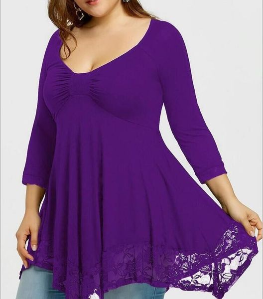 

dresses plus size women clothing summer womens designer dresses solid color v neck lace long sleeve casual, Black;gray