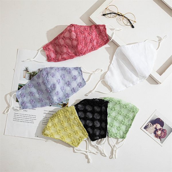 

laces mascarilla mesh cycling dust face masks fashion reusable smoke protect respirator hollowing ladies kid respirable 3 7wsb c2
