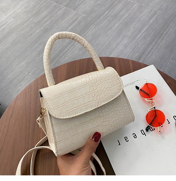 

spring and summer new crocodile small square bag for women 2020 fashion simple hand bill of lading shoulder crossbody bag