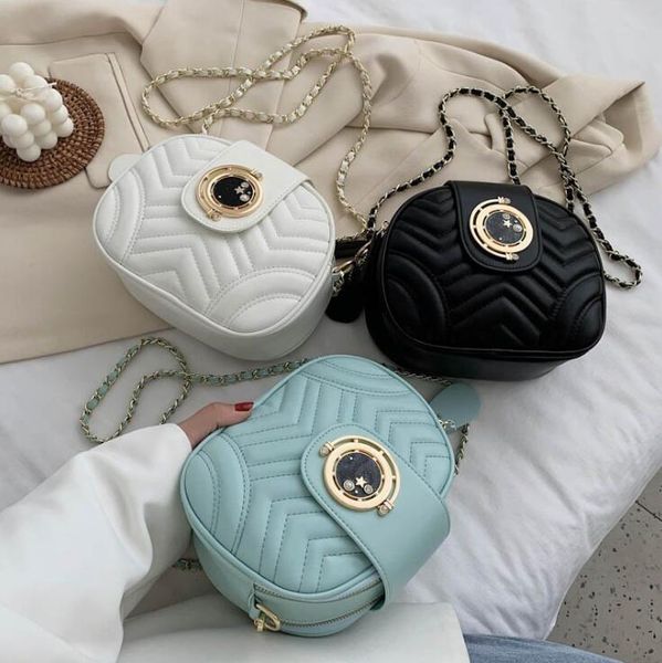 

2020 Fashion Women Crossbody High Qualuty Two Zipper Shoulder Bags Thread Plain Laies Camera Bag