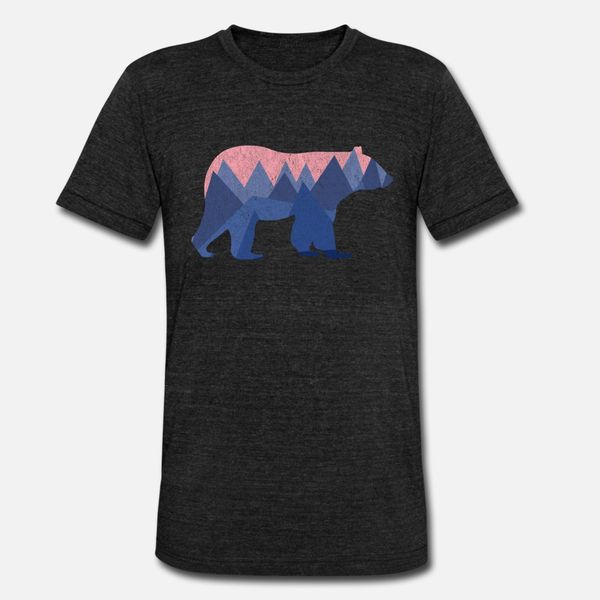

mountain bear t shirt men designing short sleeve plus size 3xl leisure graphic authentic summer style family shirt