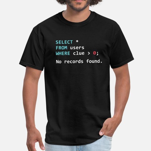 

забавного программист подарки sql запросы тенниски мужчина печать майка s-xxxl сплошного цвета сыпучие смешные повседневной весна осень kawa