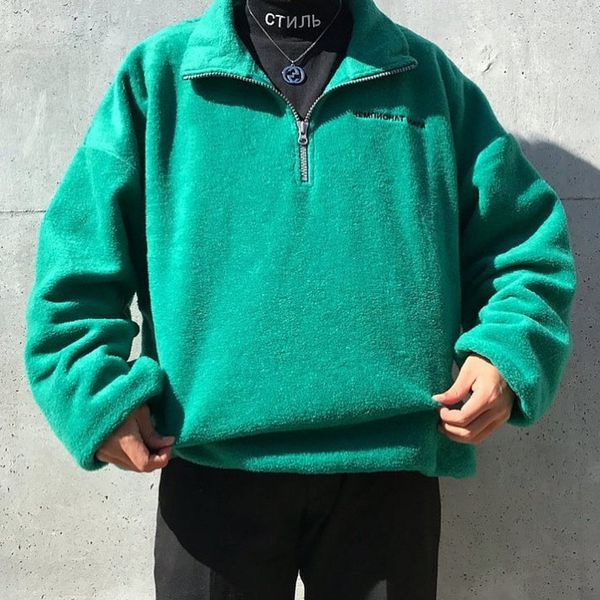 

autumn and winter european american temperament solid color loose men's sweater kg-27, Black