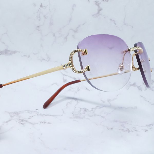 

big wire sunglasses c diamond sun glasses vintage mens oval carter shades fashion sunglass rhinestones rapper party eyewear ch01, Blue