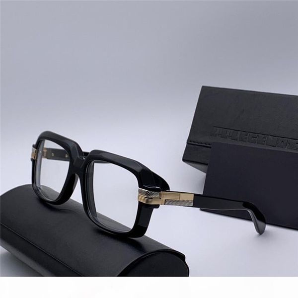 

vintage legends shiny black gold plastic square eyeglasses eyewear 607 sonnenbrille designer sunglasses new with box, White;black
