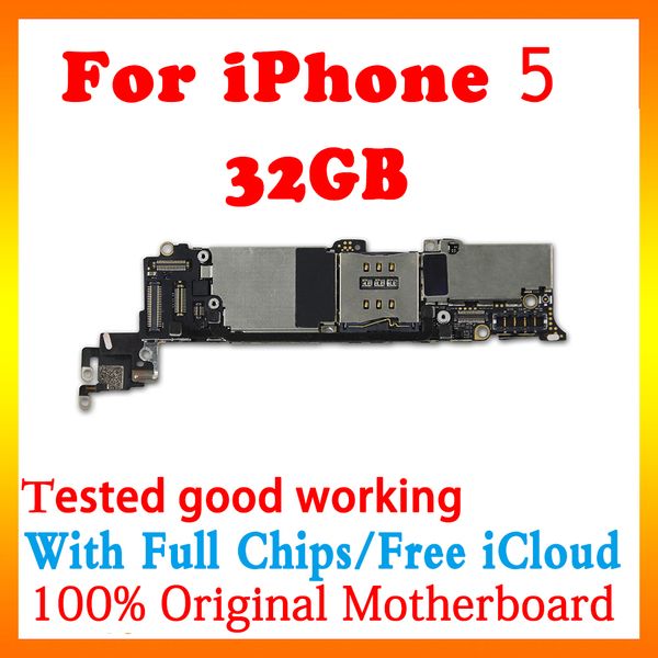 Original For Iphone 6s 7 8 Plus 4S 5 5S Motherboard Unlocked Mainboard