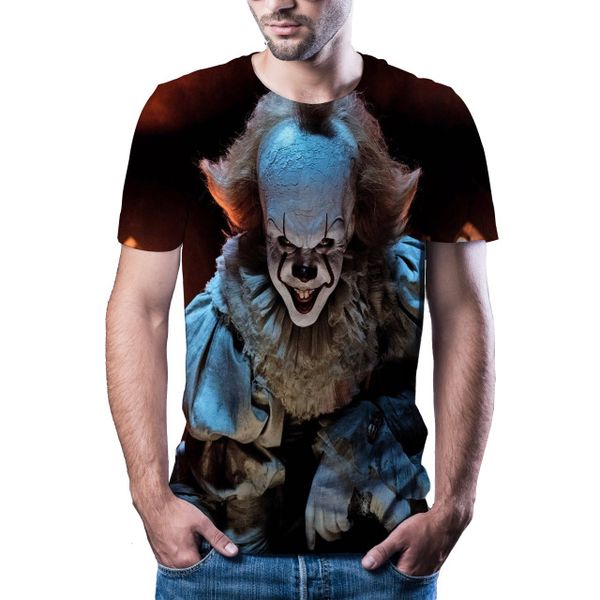 

new clown print 3d print shirts comics horror kawaii men clothing