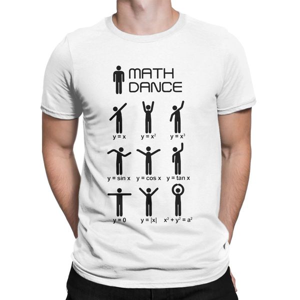 

men math dance black t shirts funny mathematician pure cotton clothes novelty short sleeve crew neck tees gift t-shirts