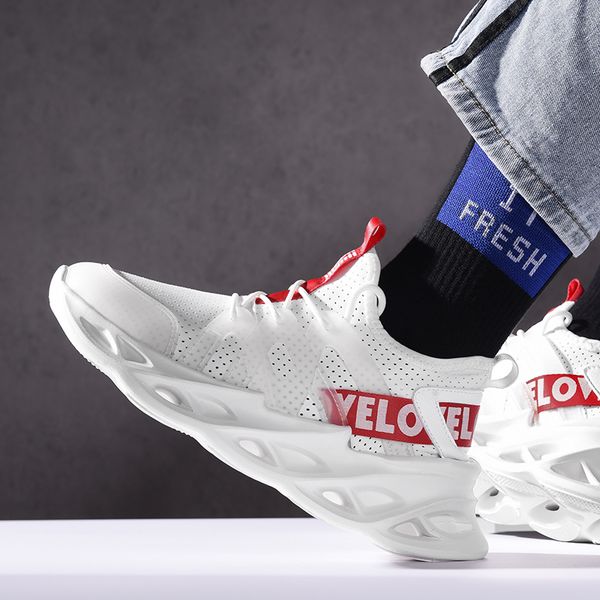 

men casual shoes for men sneakers summer tenis masculino breathable fitness lace-up colorful sock shoes chaussures pour hommes, Black
