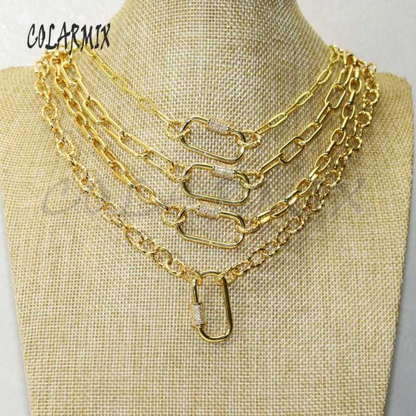 

pendant necklaces fashion gold round clasp spiral necklace color jewelry chain handmade jewerly 50584, Silver