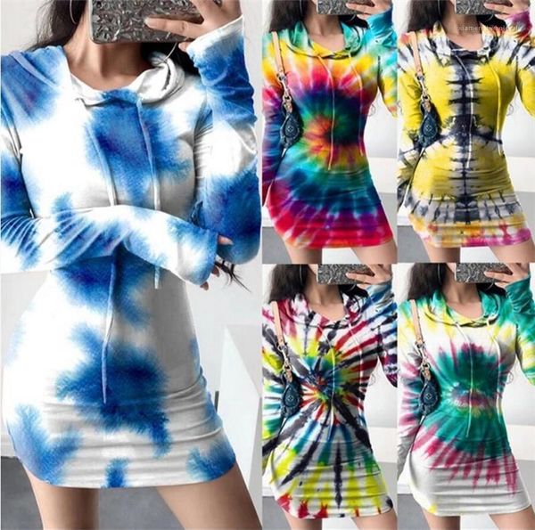 

с длинным рукавом с капюшоном o шеи платье новых женщин конструктора платье tie окрашенная женщины мини платья мода, Black;gray