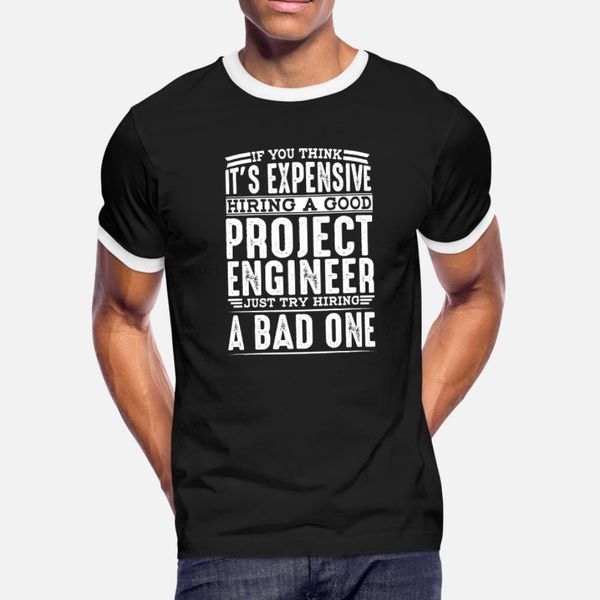 

hire good project engineer vs a bad one t shirt men printing short sleeve o neck clothes loose building spring autumn family shirt