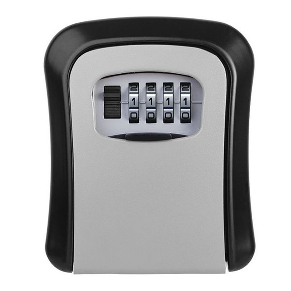 

zinc alloy case home 4 digit password key storage box outdoor wall mounted