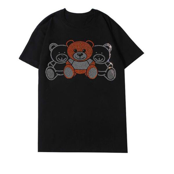 

mxxxxino 20ss summer mens t-shirts with letters fashion italy tee shirts casual men women with bears s-2xl 2020 haute couture, White;black