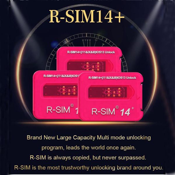 

original rsim14 rsim 14 unlock card r-sim 14 smart upgraded ios13 system quick unlocking card for iphone 11 pro max x xs 8 plus 7 6 5