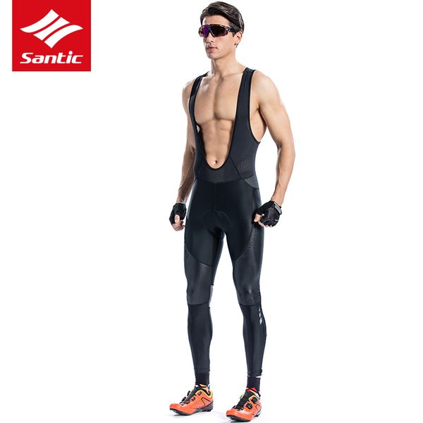 

santic мужчины велоспорт брюки весна осень pro team mountain road bike bib pants итальянский imported проложенный велосипедов длинные ciclis, Black;blue