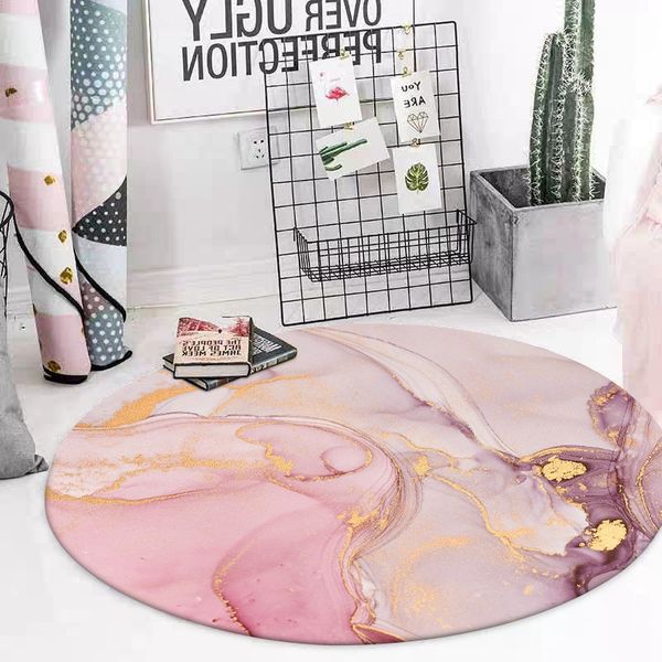 

abstract round carpets pink marble home decor tapete children bedroom play tent non-slip floor mat sofa coffee table area rugs