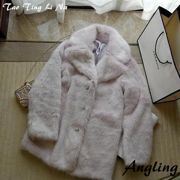 

2020 new style high-end fashion women faux fur coat s7, Black