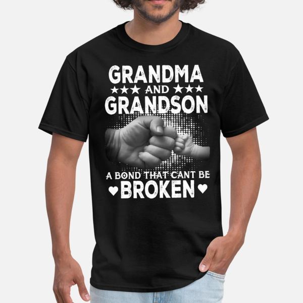 

grandma and grandson a bond that can t be broken t shirt men printed short sleeve o-neck kawaii famous humor summer style standard shirt