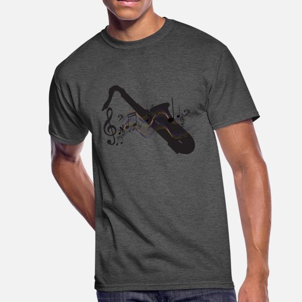 

saxophone t shirt men knitted tee shirt round collar novelty graphic basic summer vintage shirt
