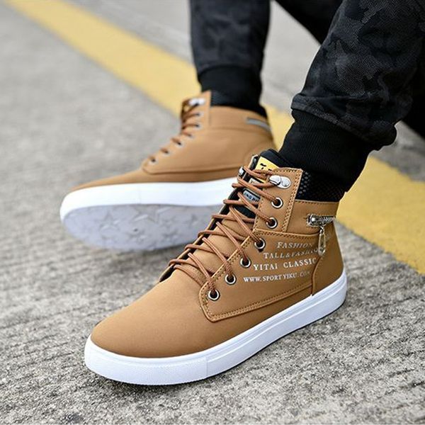 

lace-up casual shoes men boots 2020 basic ankle boots men summer shoes breathable mesh safety sneakers tenis masculino, Black