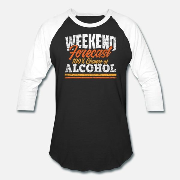 

weekend alcohol t shirt men designer tee shirt crew neck formal crazy casual summer style letter shirt