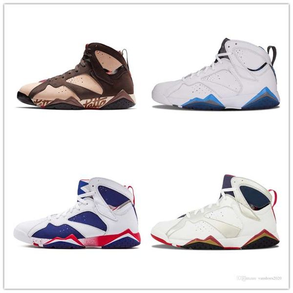 

7 ray allen black fierce purple grey men basketball shoes new arrival 7s blue star white jumpman sports sneakers