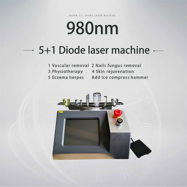 

30w portable 980nm diode laser skin rejuvenation vascular therapy multifunction machine nail fungus laser treatment, Black
