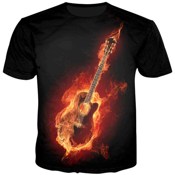 

cloudstyle man 3d fire guitar men style men 3d print shirts comics graphic harajuku men clothing
