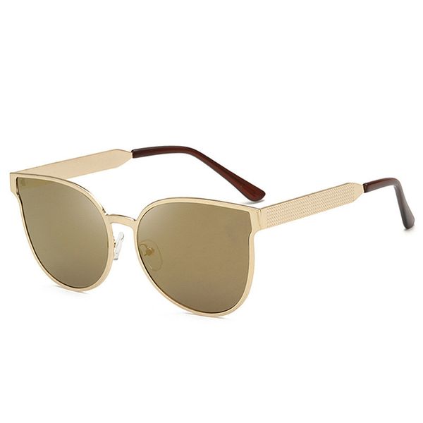 

sunglasses fashion dazzling color reflective metal 6052, White;black