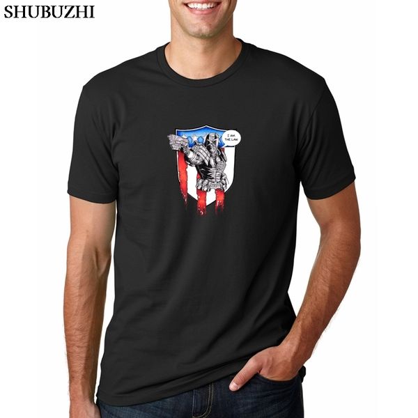 

judge dredd men t-shirts digital printing 100% 180 gsm combed cotton casual summer tees homme customized