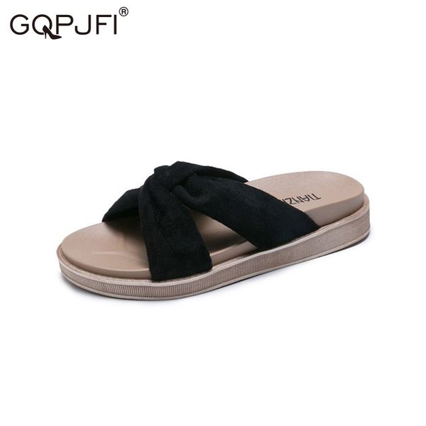 

gqpjfi slippers women wear 2020 new summer net red fashion wild pregnant women non-slip thick bottom beach sandals and slippers, Black