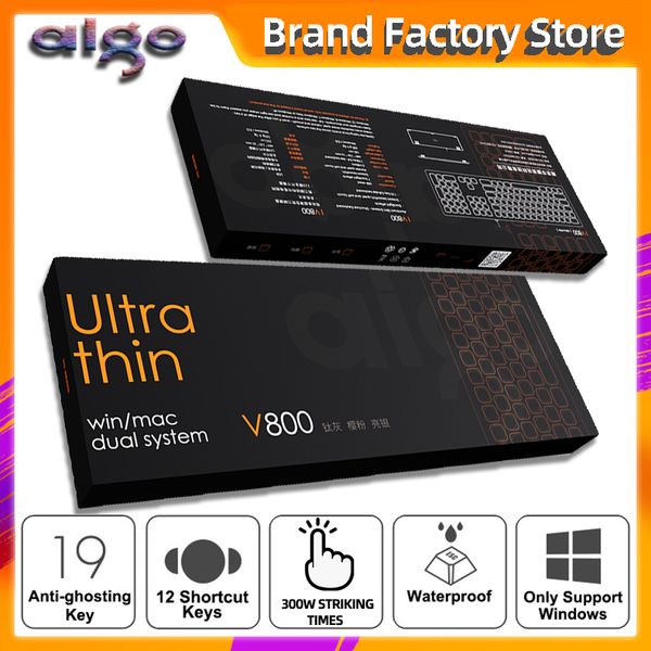 

aigo v800 wired gaming keyboard mechanical feeling rgb backlit mute keyboard usb 110 keycaps waterproof computer game keyboards