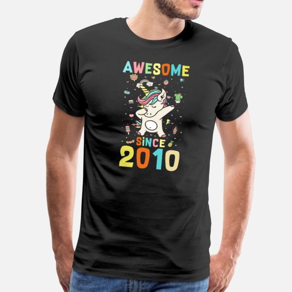 

awesome since 2010 t shirt men designs 100% cotton o-neck male fitness breathable summer style original shirt