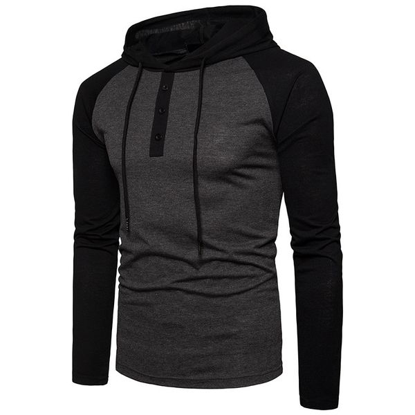 

мужская мода профессиональная фабрика оптовая спорт пуловер hoodie нашивки вязаная повседневный толстовка, Black