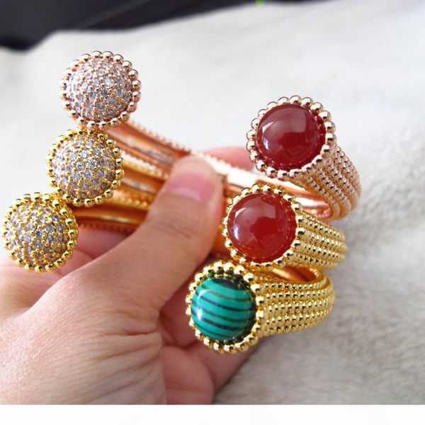 

luxury classic fashion cz diamond cuff bracelet bangle designer 18k gold plated party jewelry for women, Black